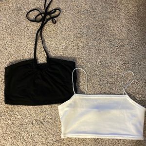 Black & white tank top set